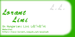 lorant lini business card